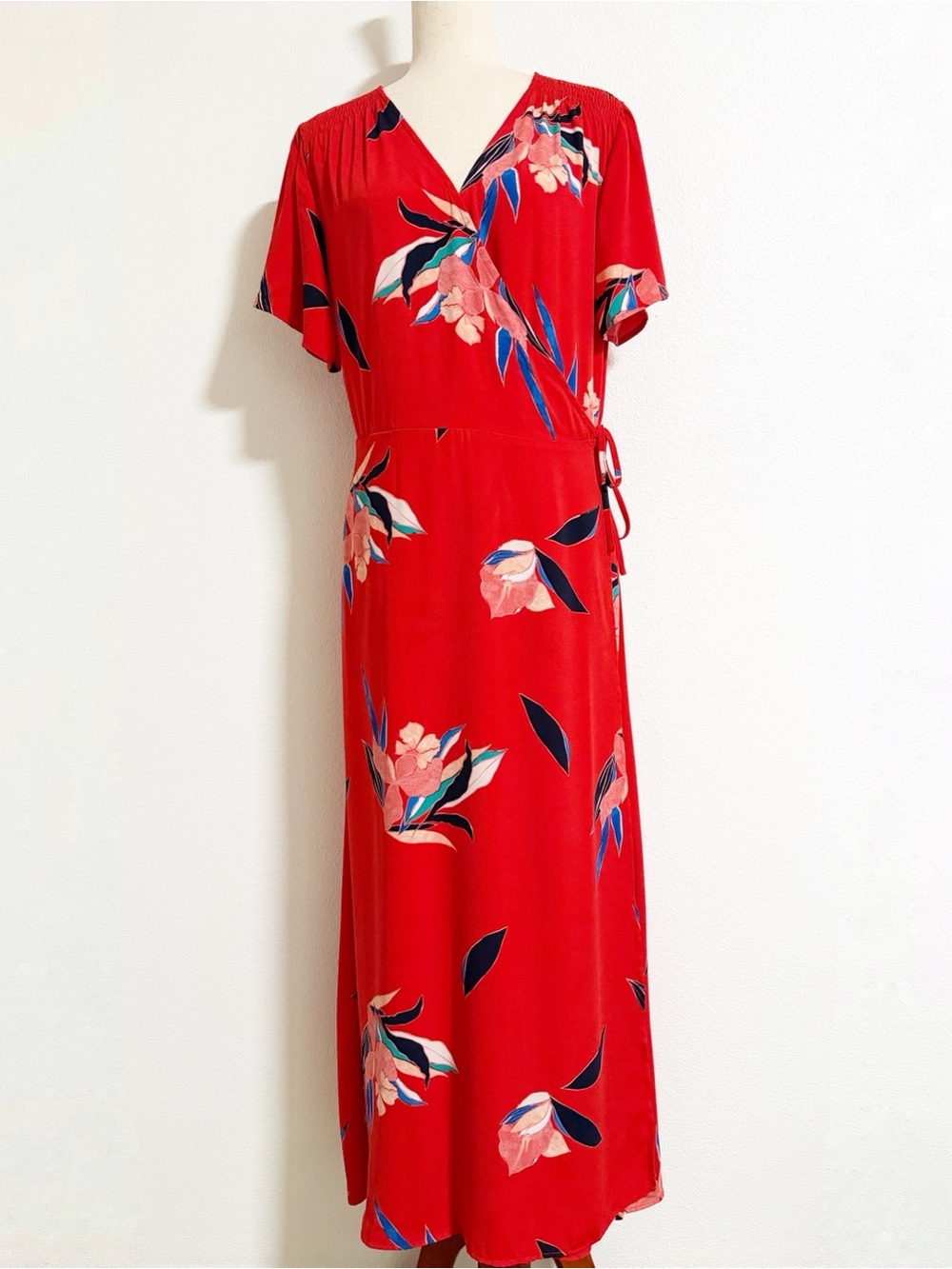 A New Day Iris Floral Wrap Midi Dress - Picture 2 of 13